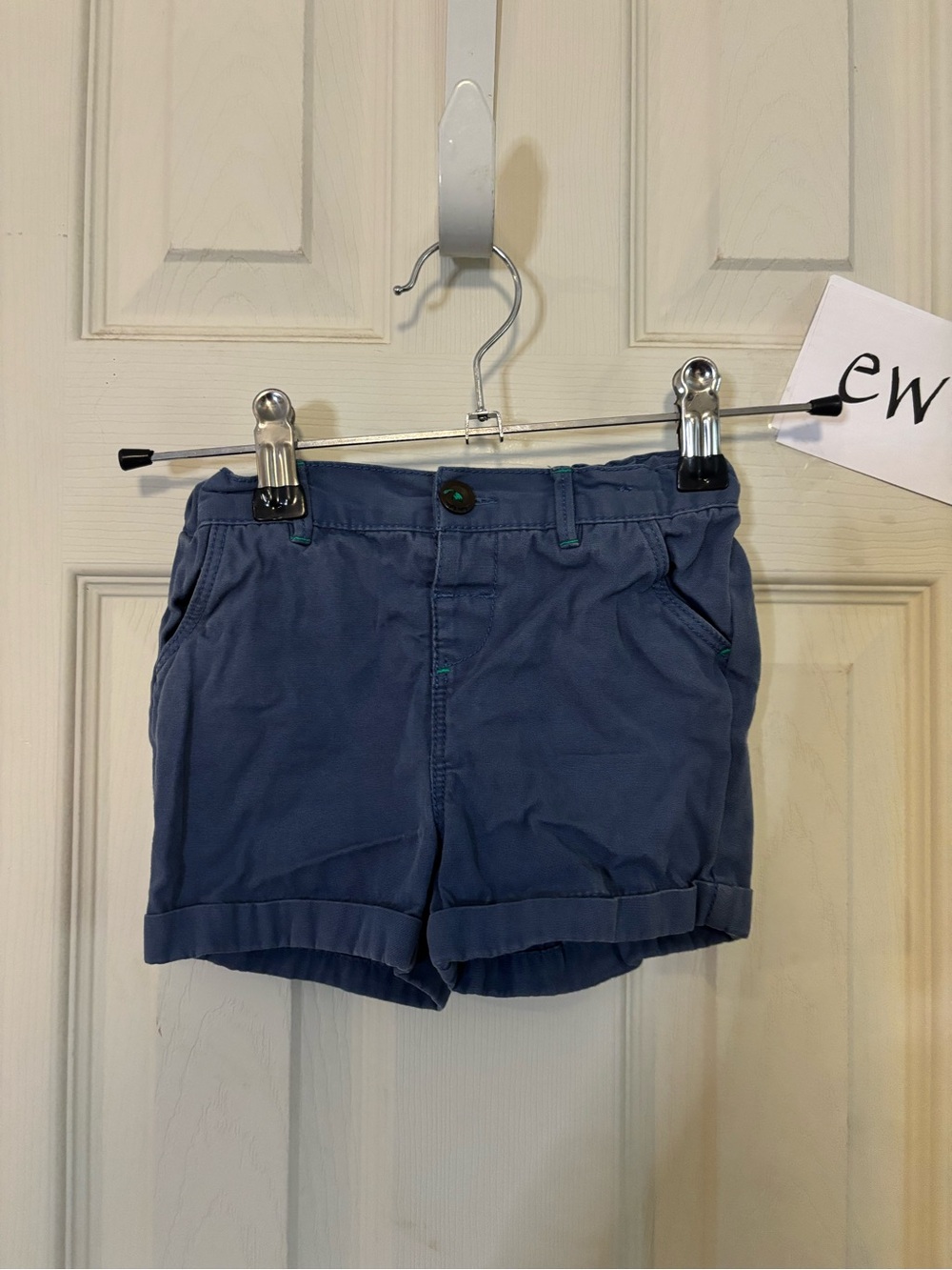 Baby Boden Slate Blue Cotton Shorts